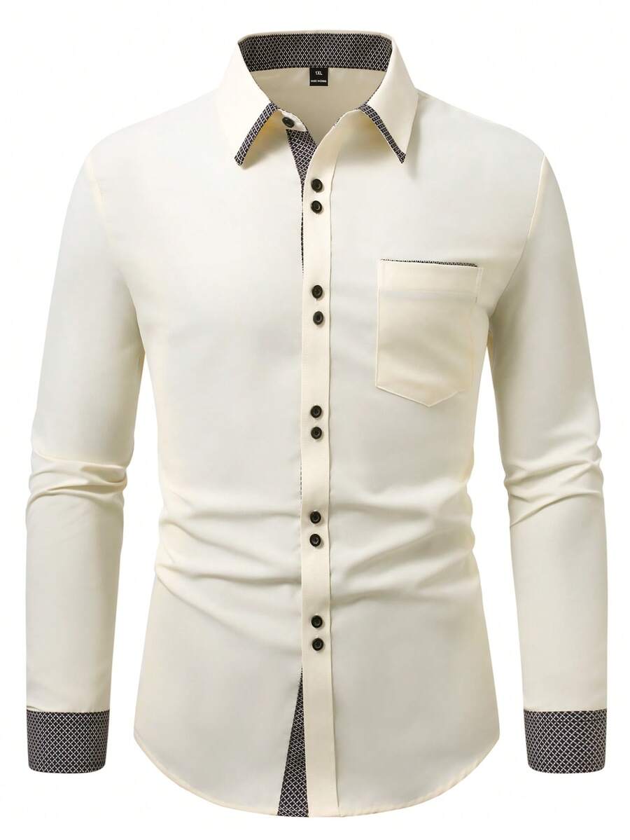URBAN CART Article 2503 White Classic Cotton Shirt