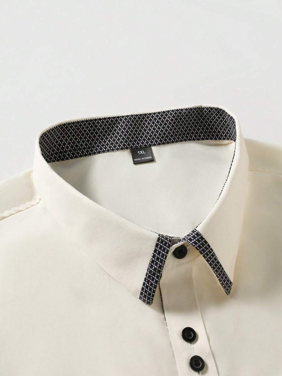 URBAN CART Article 2503 White Classic Cotton Shirt