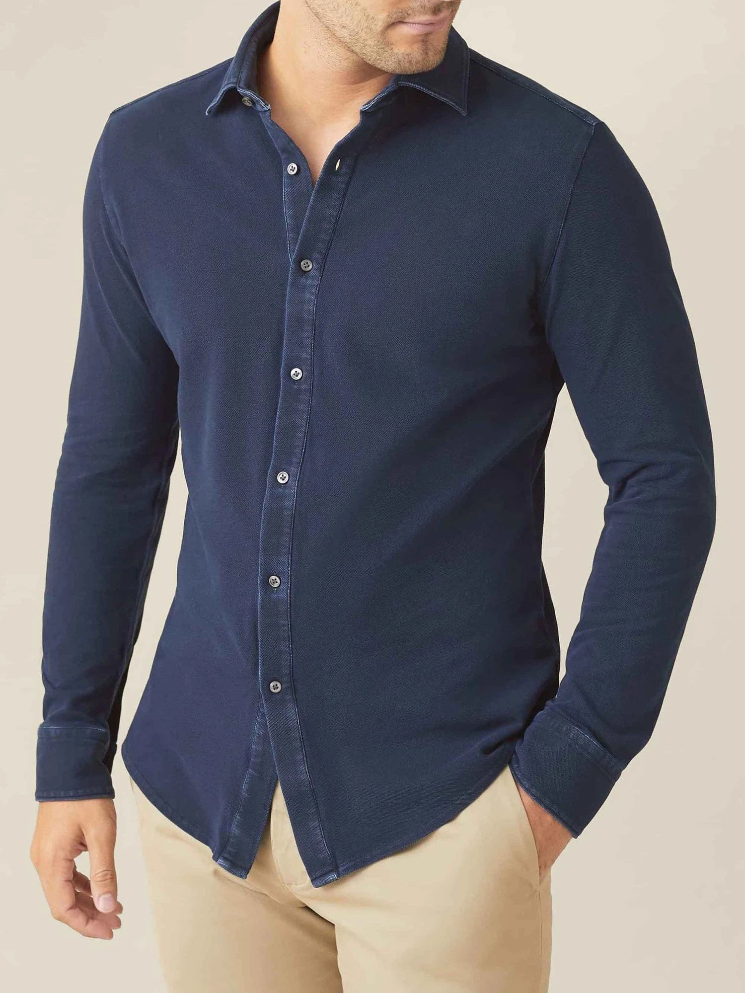 URBAN CART Article 2504 Mens navy blue Dress Shirt