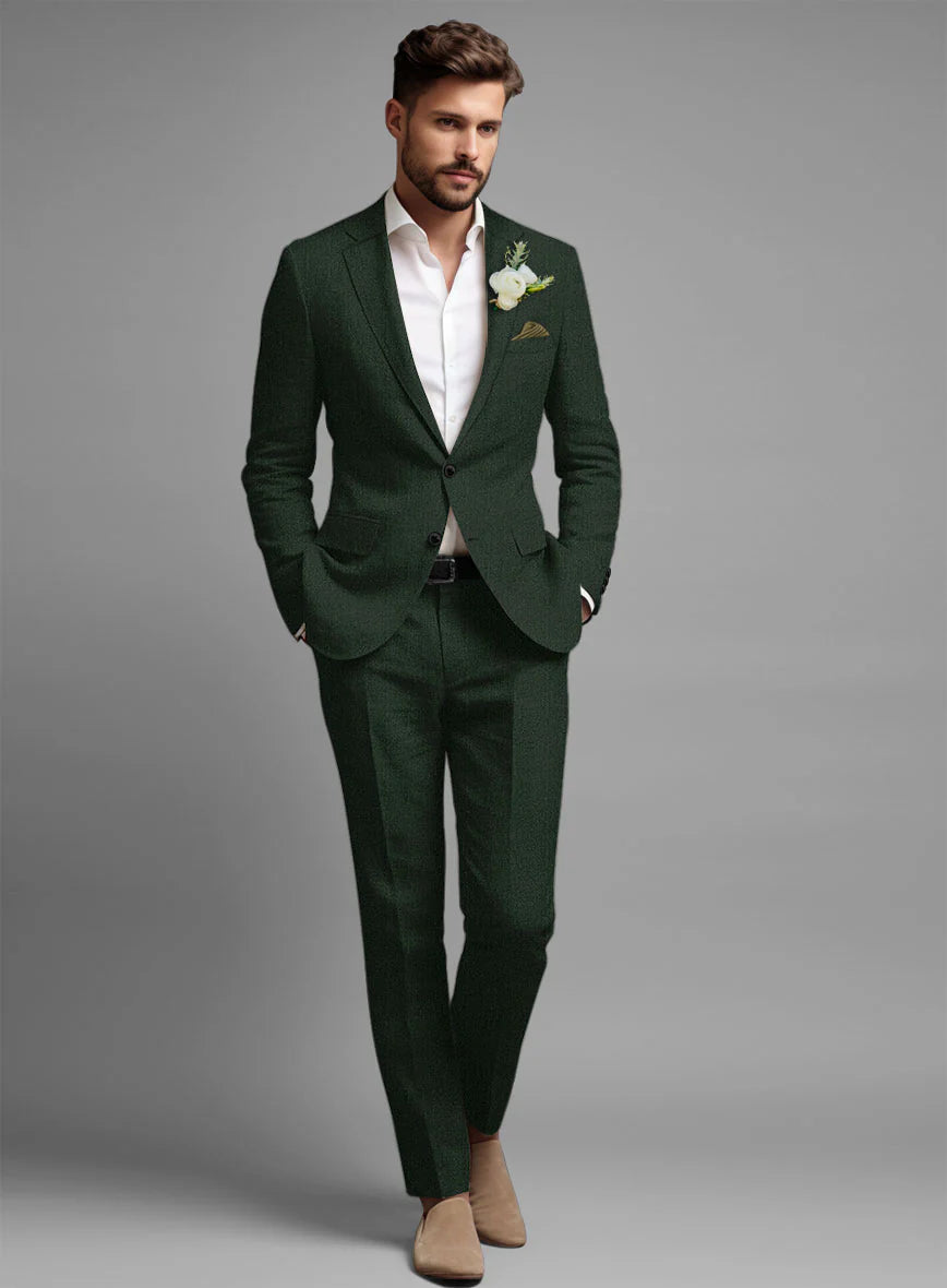 URBAN CART Article 2519 Martini Green Linen Suit