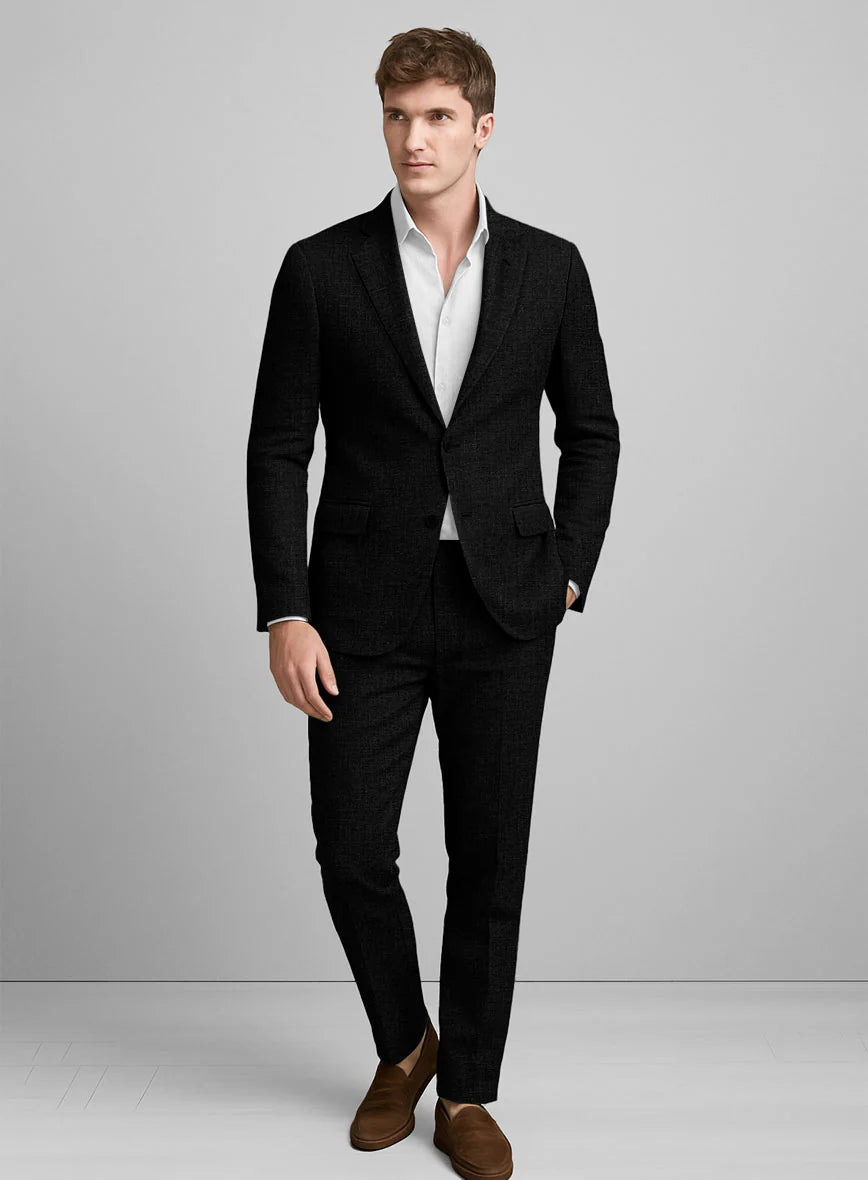 URBAN CART Article 2522 Black Linen Suit